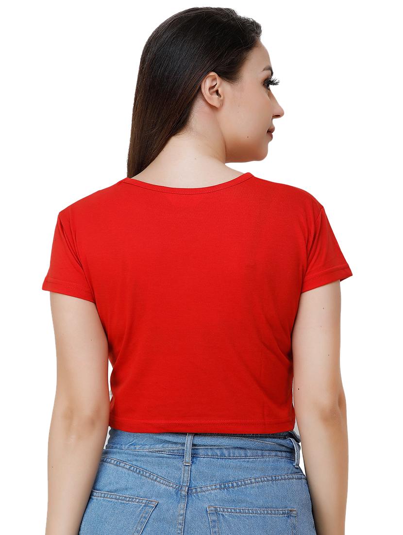 women's plain round neck t-shirt - 17300619 - Standard Image - 2