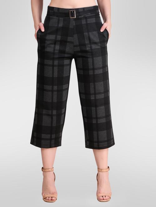 high rise belted cropped palazzo - 17324547 - Standard Image - 0