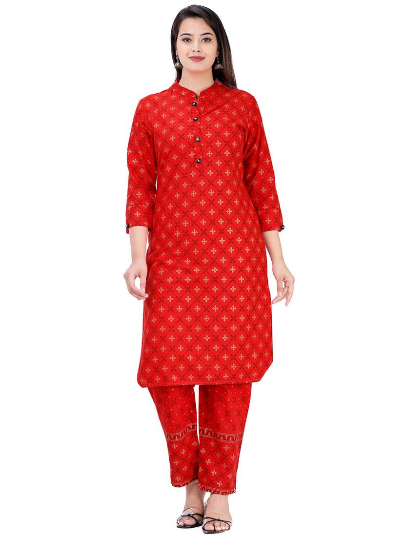 printed kurta pant set