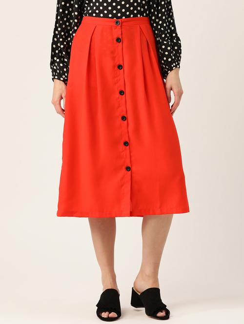 button up a-line skirt - 17325200 - Standard Image - 0