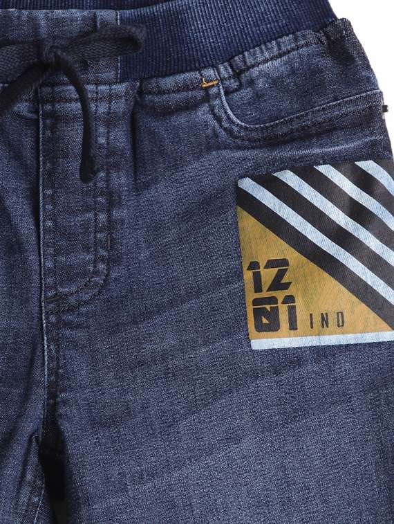 navy blue denim three fourth - 17326283 -  Standard Image - 2