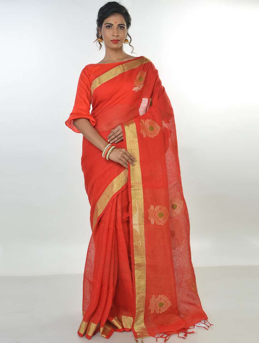 self design handloom saree