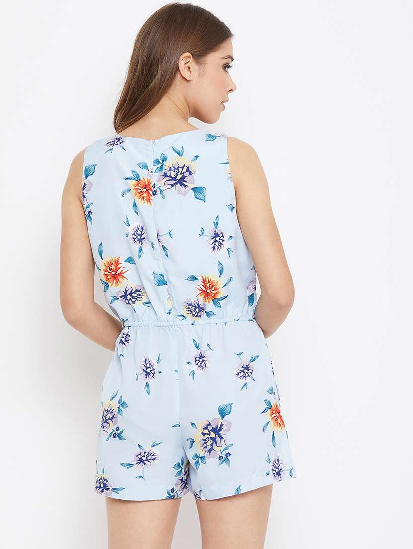 drawstring waist floral romper  - 17327348 -  Standard Image - 2