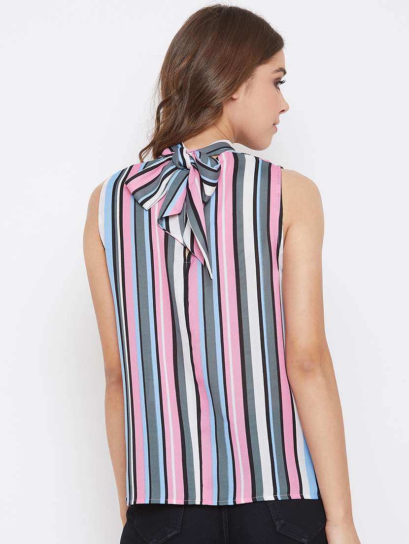 halter neck striped top  - 17327358 -  Standard Image - 2