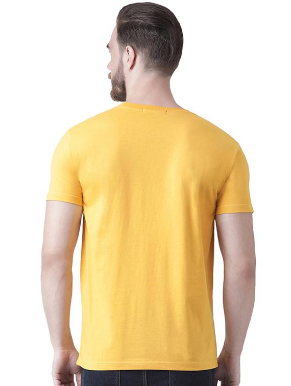 yellow chest print t-shirt - 17327491 - Standard Image - 2
