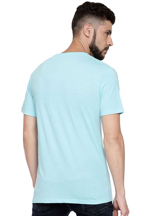 light blue front print t-shirt - 17327492 - Standard Image - 2
