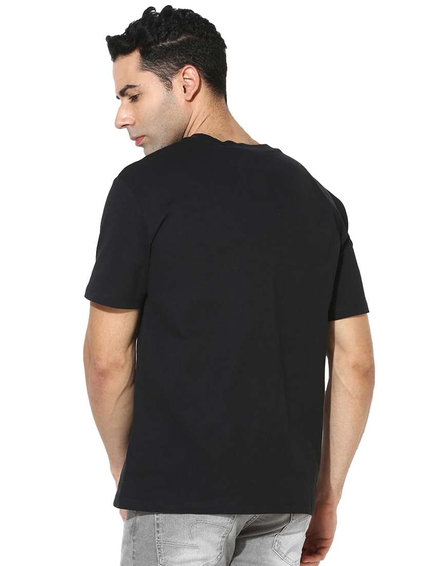 black front print t-shirt - 17327501 - Standard Image - 2