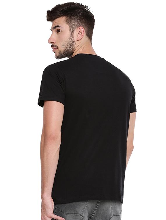 black chest print t-shirt - 17327508 - Standard Image - 2