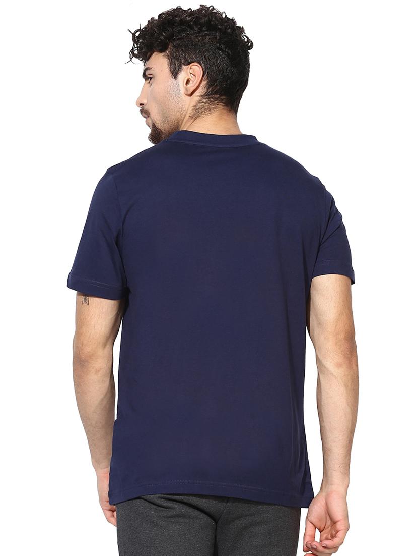 navy blue front print t-shirt - 17327531 - Standard Image - 2