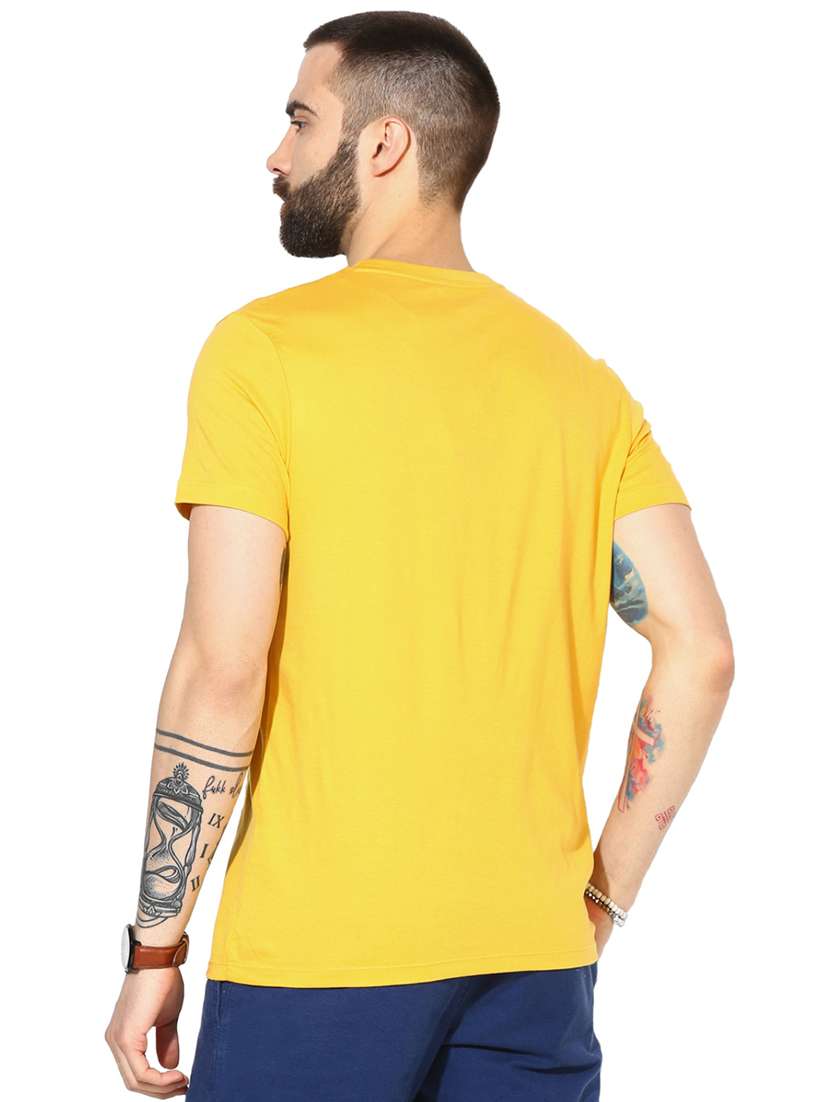 yellow chest print t-shirt - 17327546 - Standard Image - 2