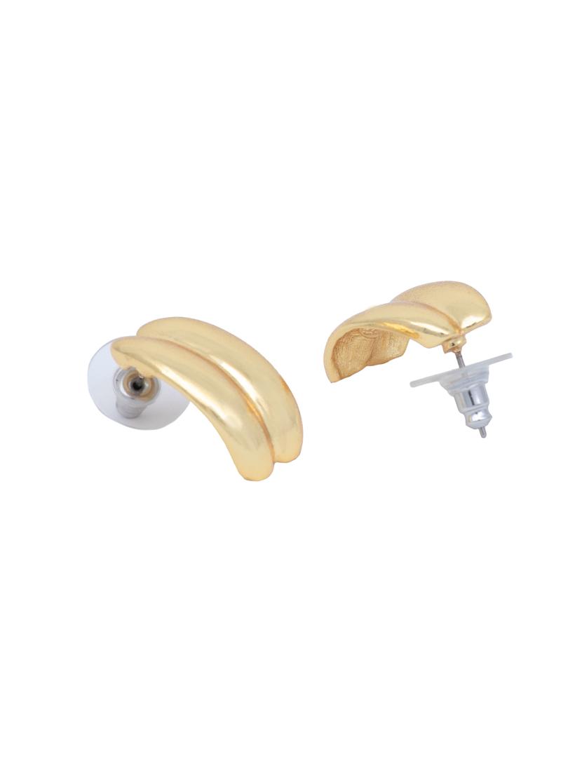 gold metal studs earring - 17327575 - Standard Image - 2