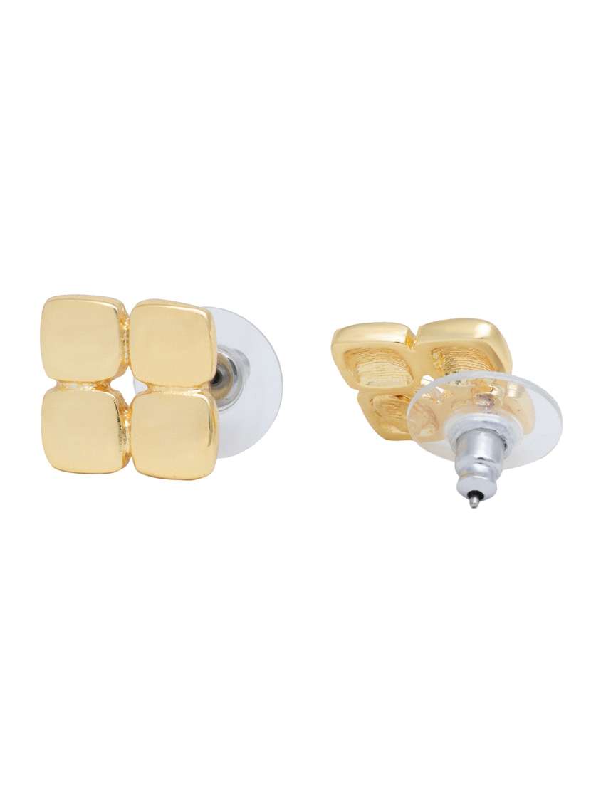 gold metal studs earring - 17327576 -  Standard Image - 2