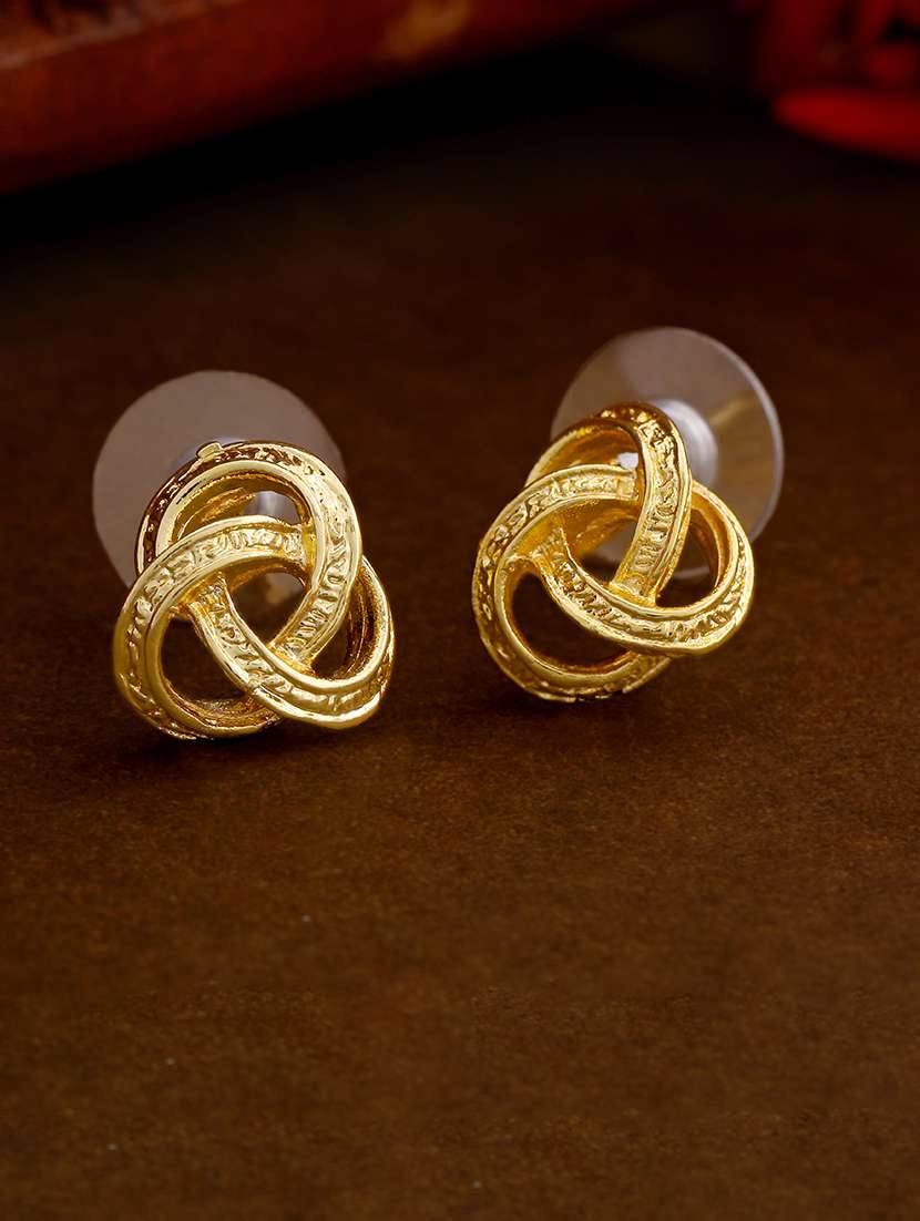 gold metal studs earring