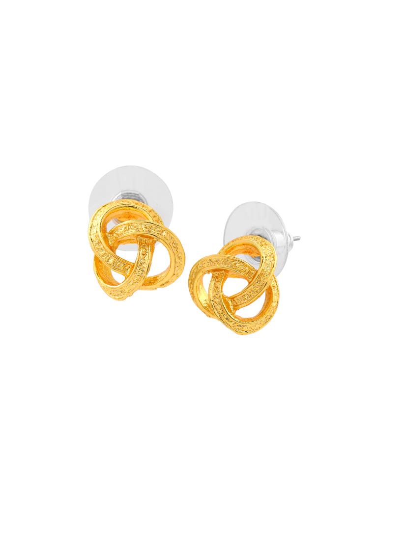gold metal studs earring - 17327579 - Standard Image - 2