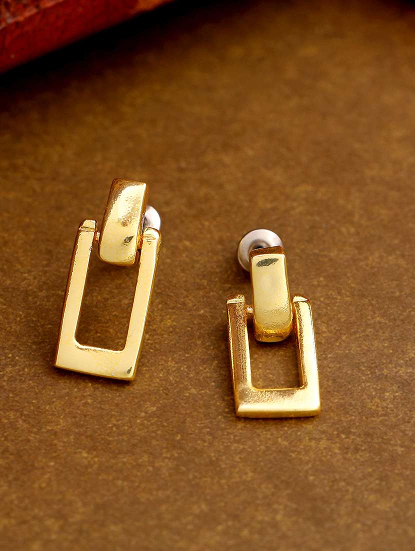 gold metal drop earring