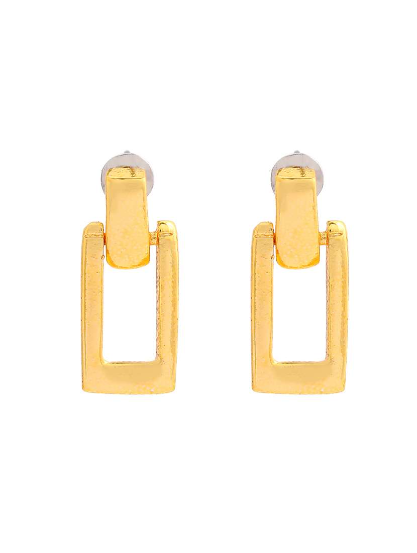 gold metal drop earring - 17327580 - Standard Image - 2