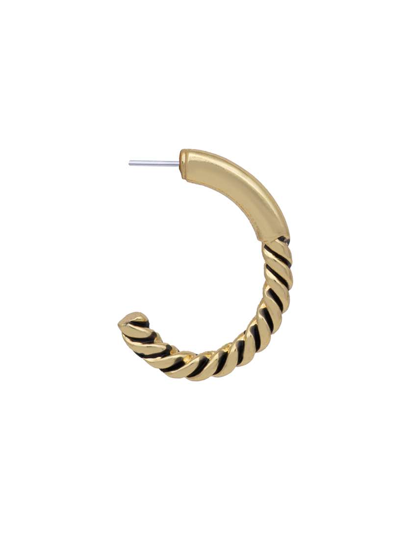 gold metal hoop earring - 17327582 - Standard Image - 2