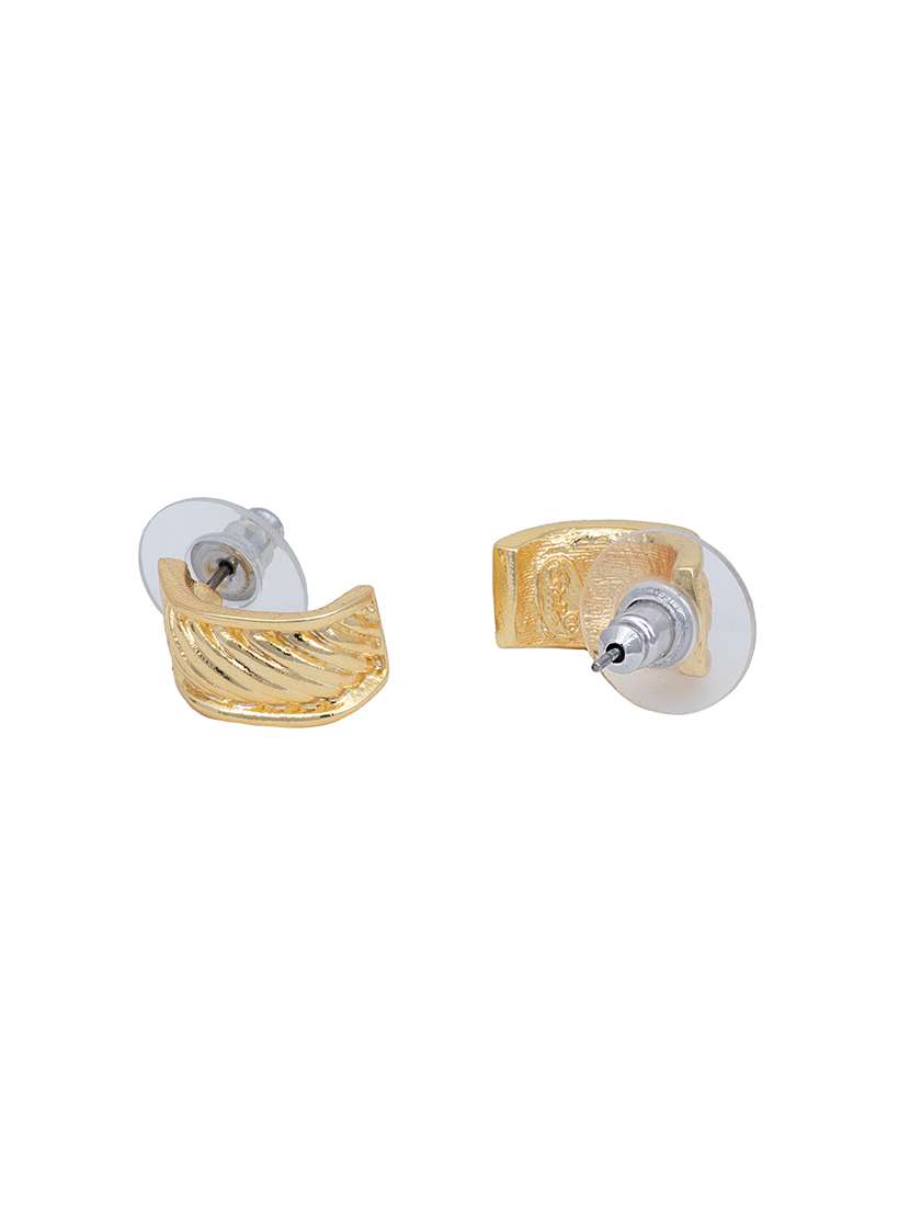 gold metal studs earring - 17327586 - Standard Image - 2
