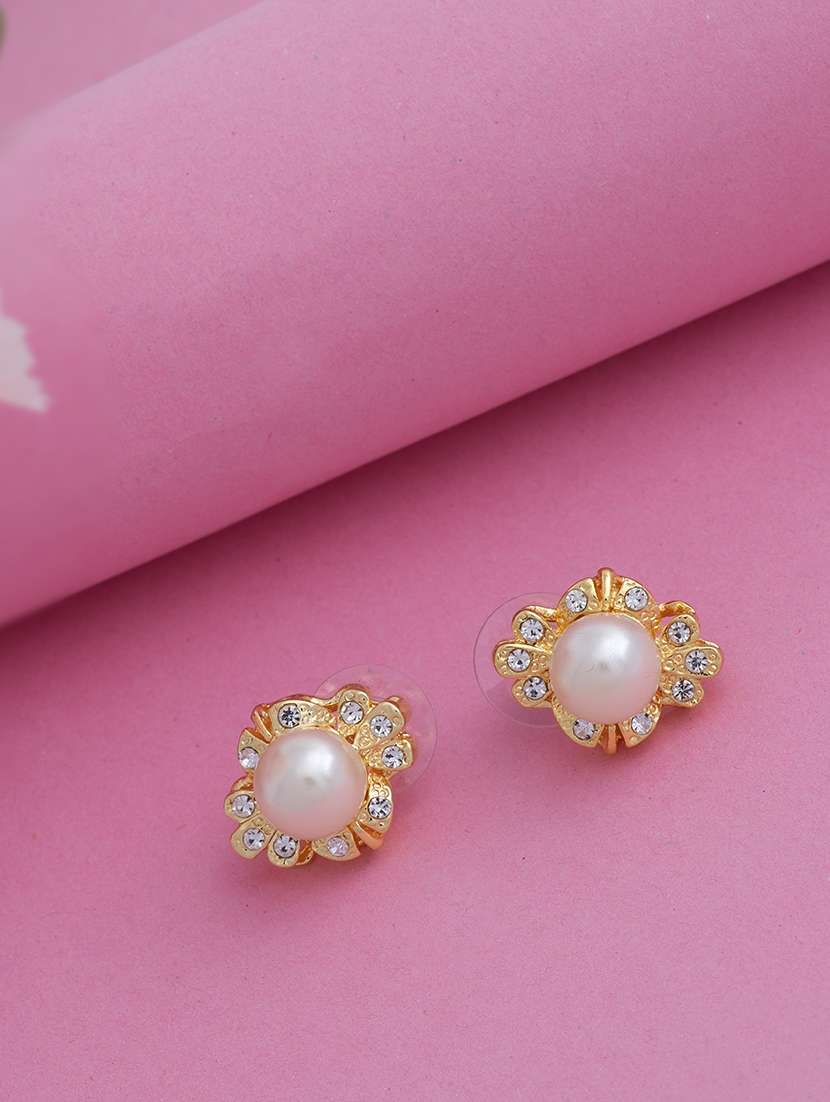 gold metal studs earring
