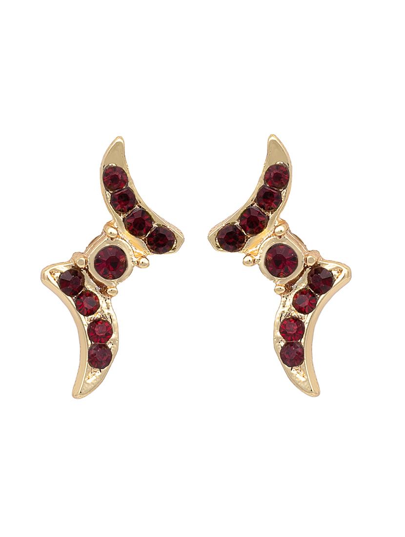 red metal studs earring - 17327597 - Standard Image - 2