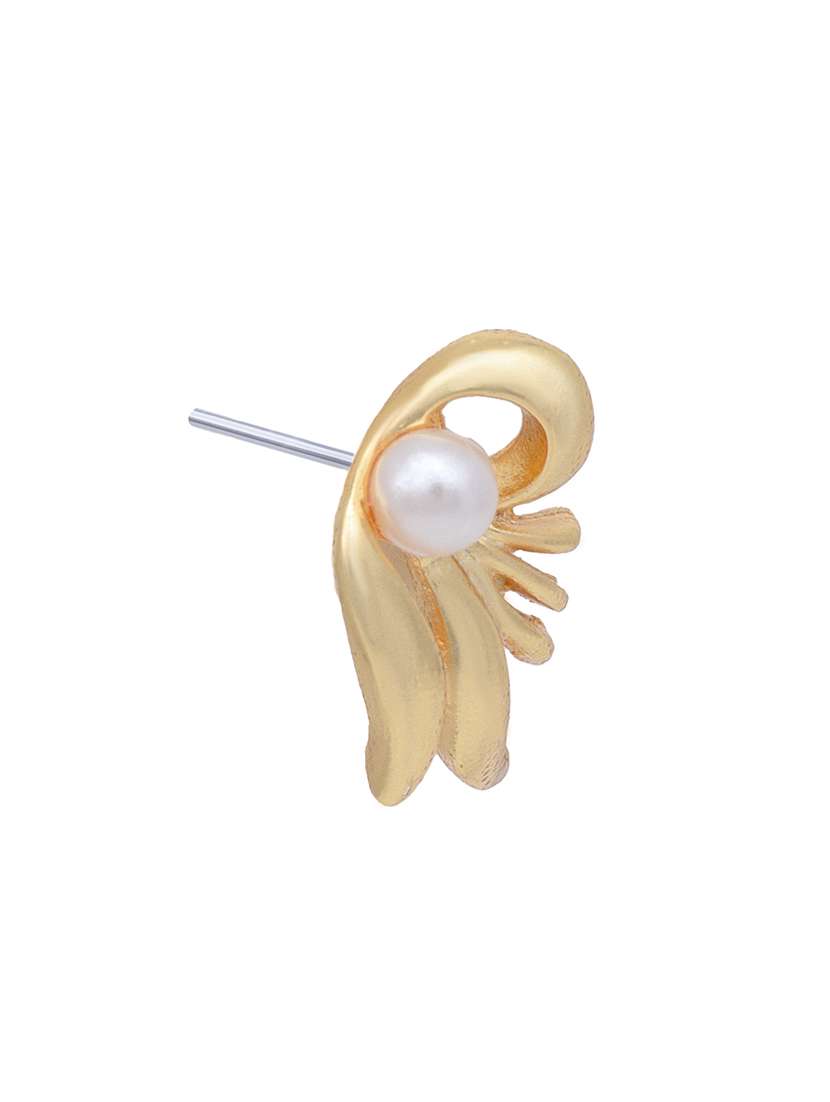 white metal studs earring - 17327601 - Standard Image - 2