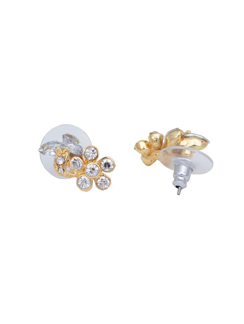 white metal studs earring - 17327607 -  Standard Image - 2