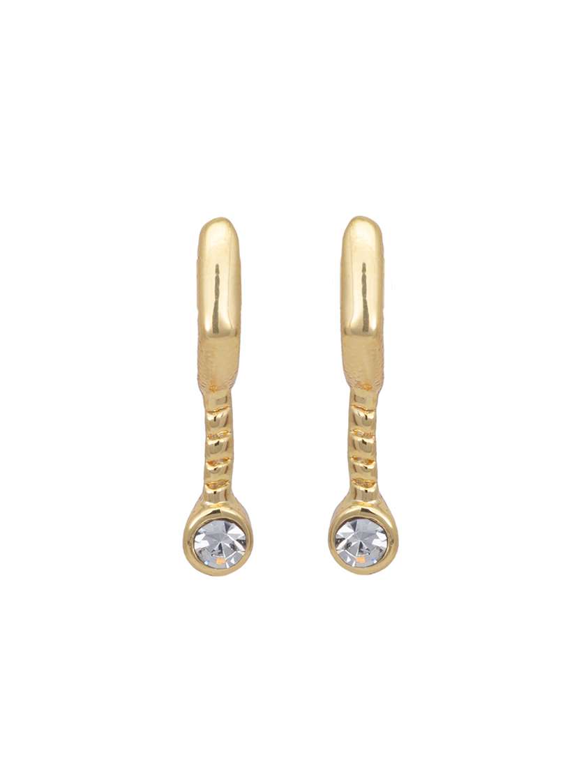 white metal studs earring - 17327618 - Standard Image - 2