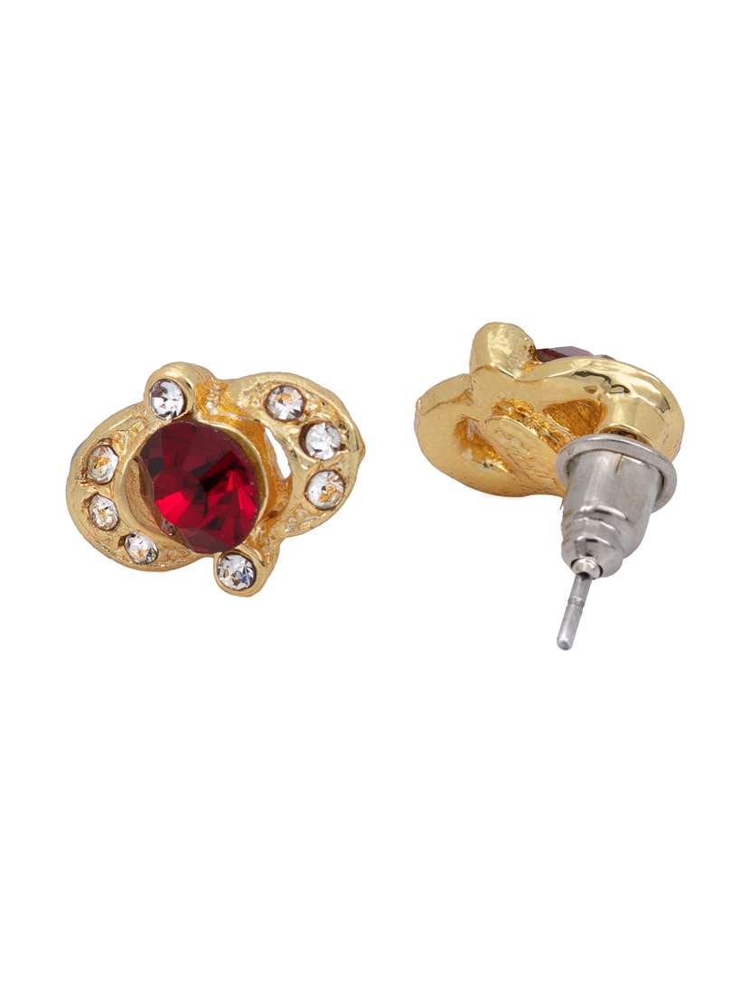red metal studs earring - 17327625 -  Standard Image - 2
