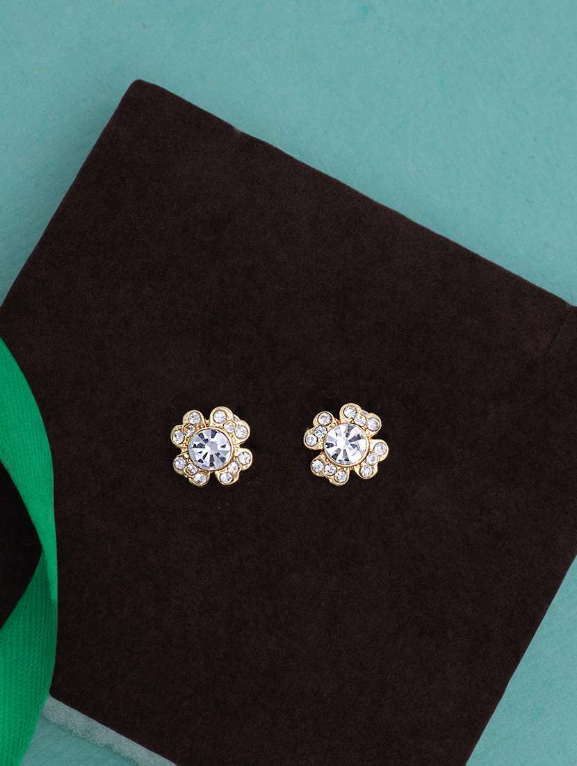 white metal studs earring