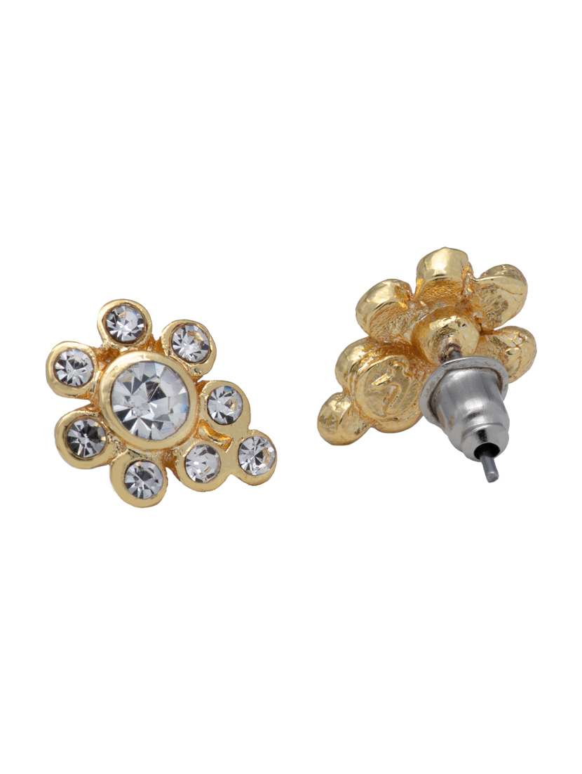 white metal studs earring - 17327630 - Standard Image - 2