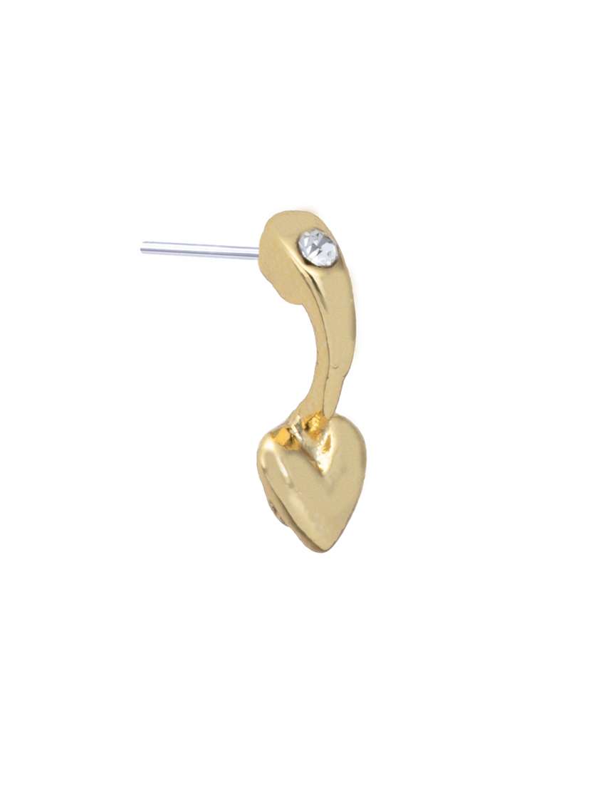 gold metal drop earring - 17327645 - Standard Image - 2