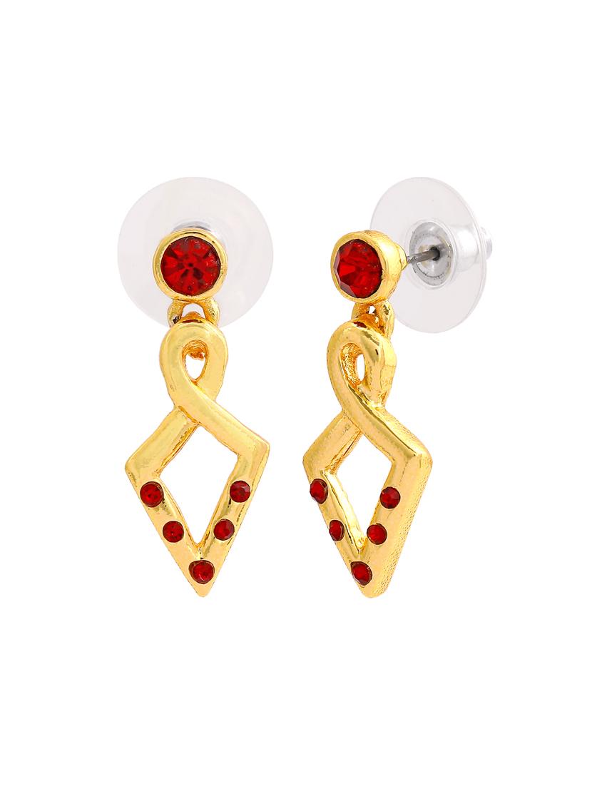 red metal drop earring - 17327651 - Standard Image - 2