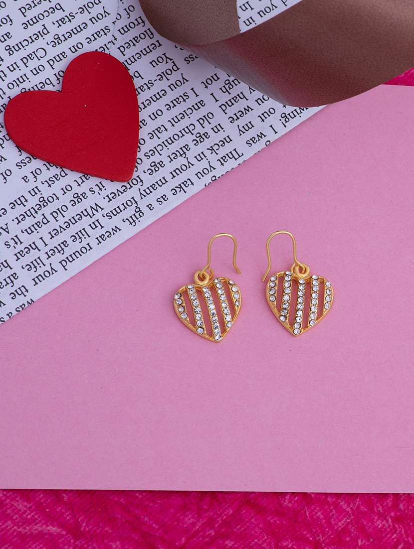 gold metal drop earring