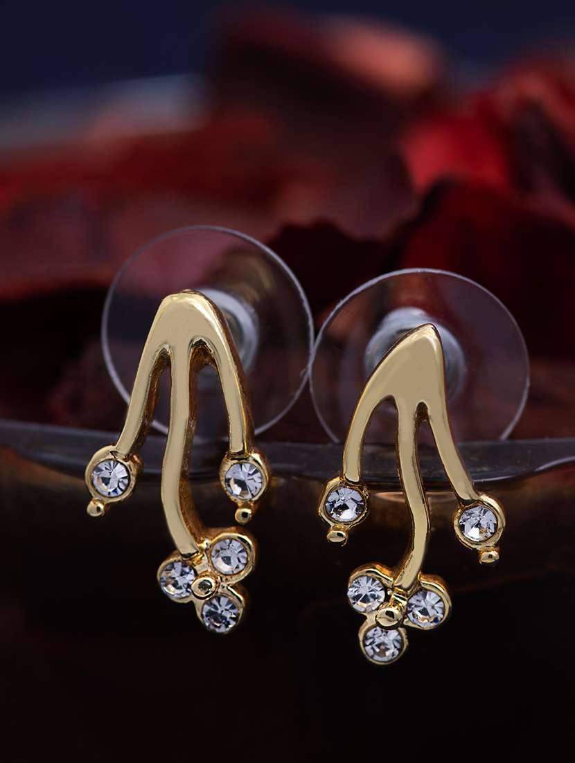 gold metal studs earring