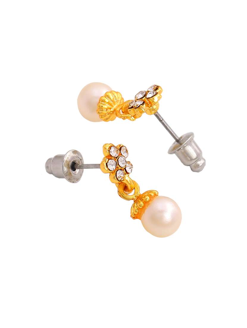 white metal drop earring - 17327678 -  Standard Image - 2