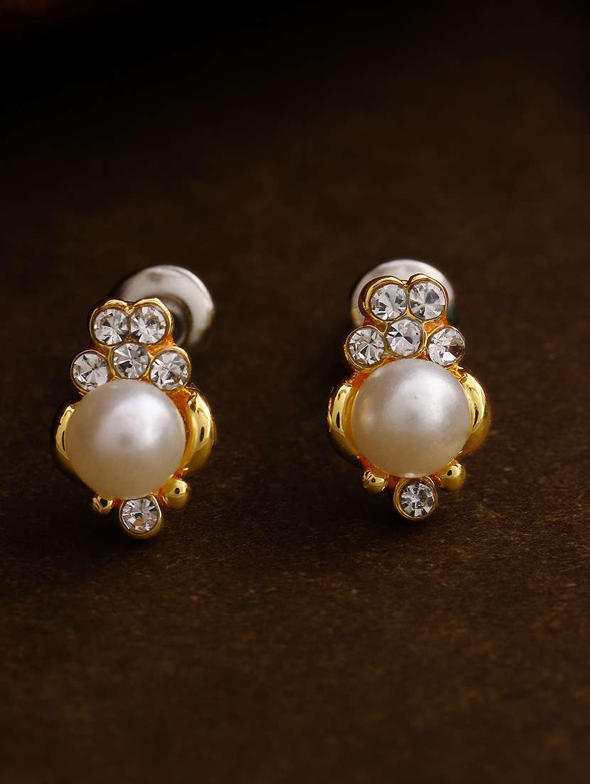 white metal studs earring