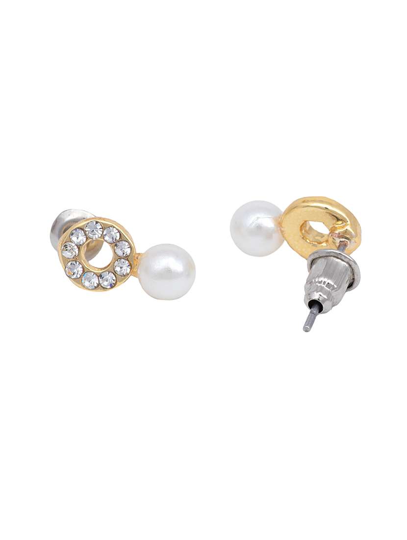 silver metal studs earring - 17327681 - Standard Image - 2
