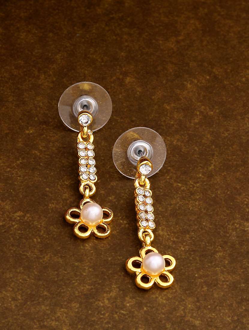 gold  metal drop earring