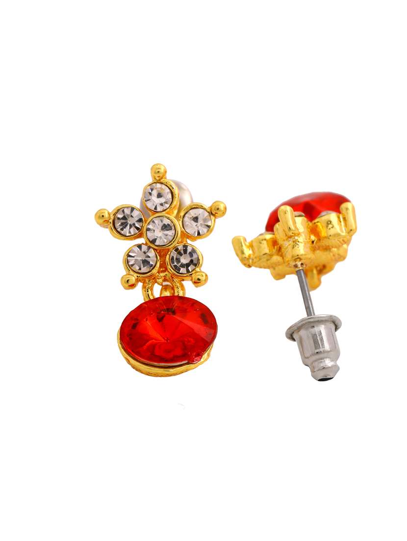 red metal drop earring - 17327691 -  Standard Image - 2