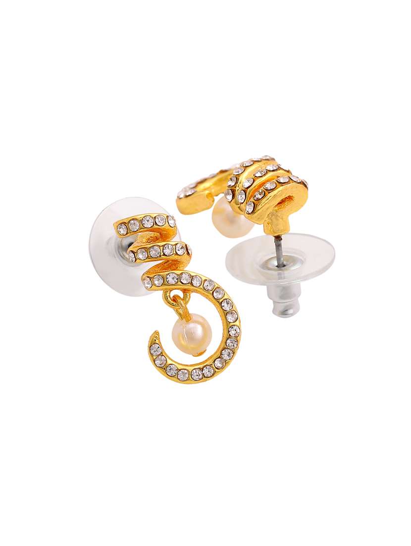 white metal studs earring - 17327701 -  Standard Image - 2