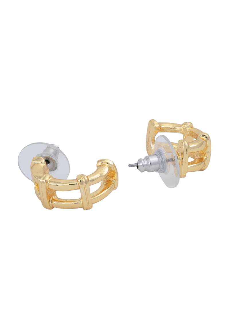 gold metal hoop earring - 17327707 - Standard Image - 2