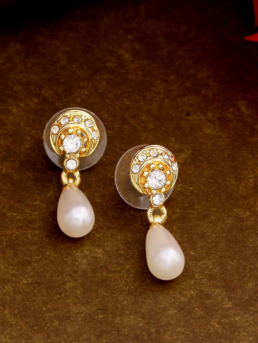 white metal drop earring