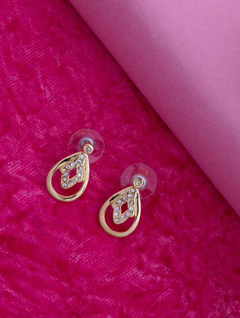 white metal studs earring