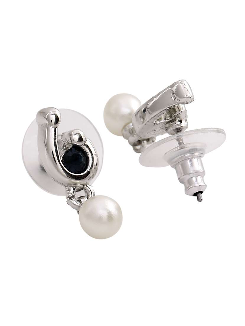 blue metal drop earring - 17327734 - Standard Image - 2