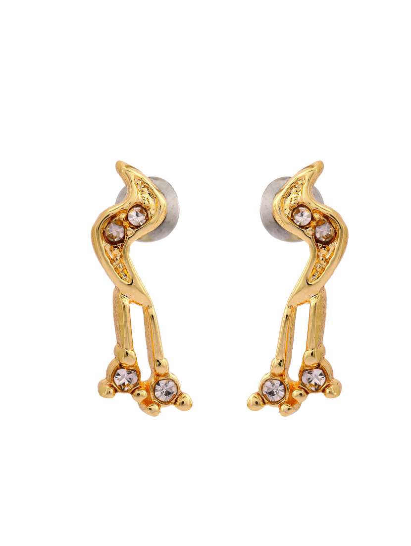 gold metal studs earring - 17327739 - Standard Image - 2