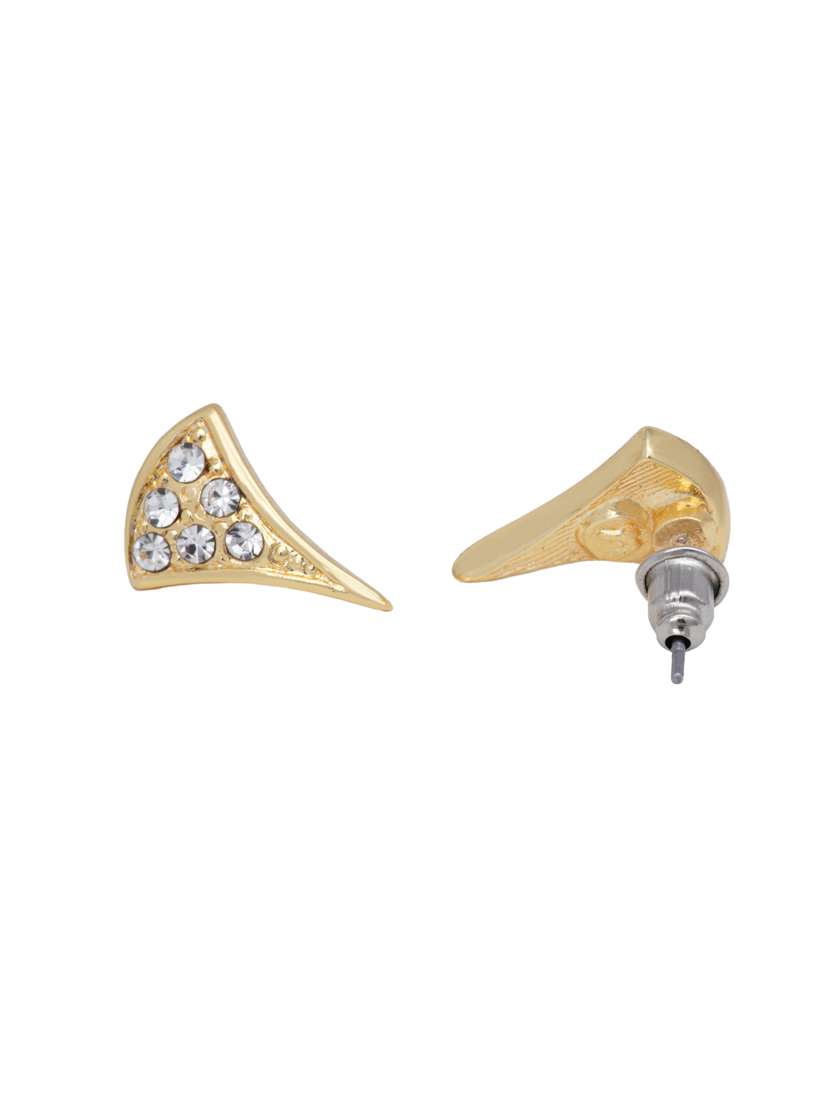 gold metal studs earring - 17327741 - Standard Image - 2