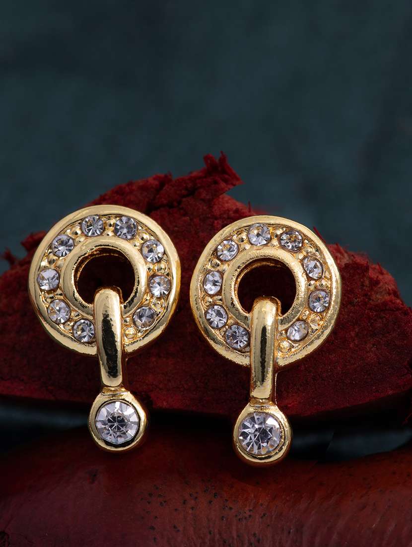 white metal studs earring