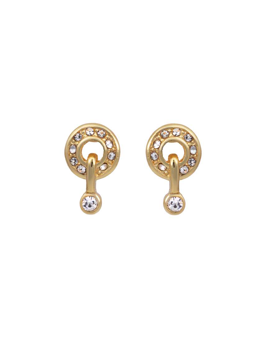 white metal studs earring - 17327743 - Standard Image - 2