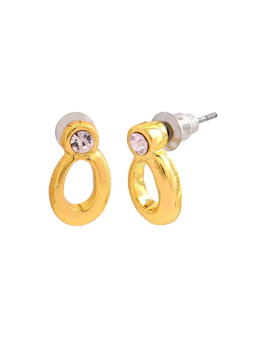 gold metal studs earring - 17327753 - Standard Image - 2