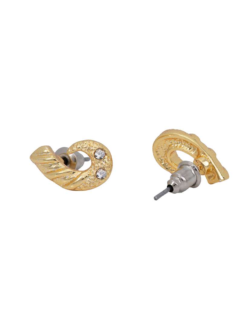 gold metal studs earring - 17327778 -  Standard Image - 2